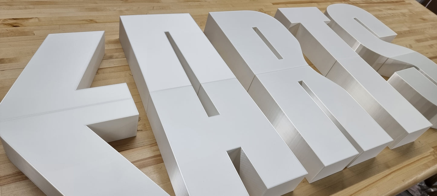 Custom Wall Sign Letters - 3 Inch Thick