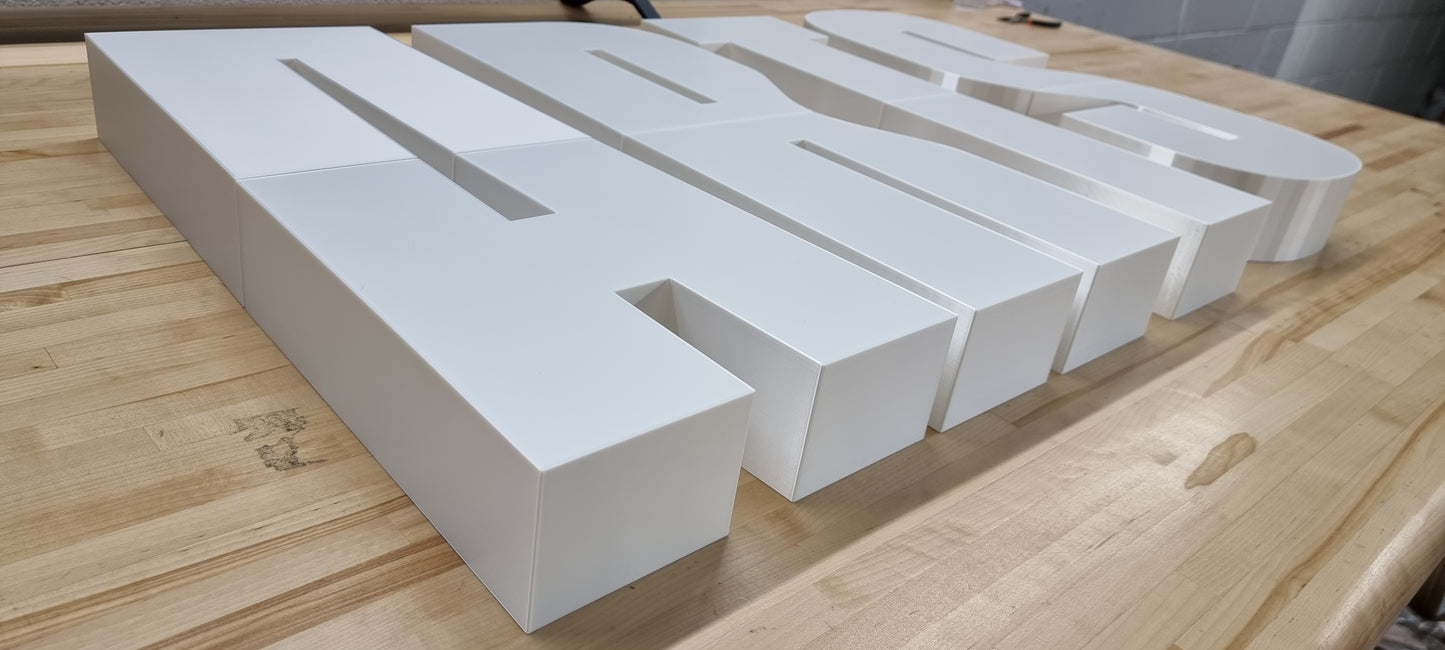 Custom Wall Sign Letters - 3 Inch Thick
