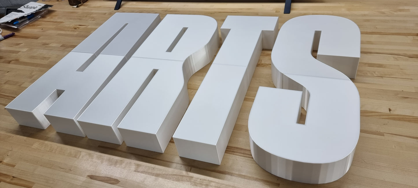Custom Wall Sign Letters - 3 Inch Thick