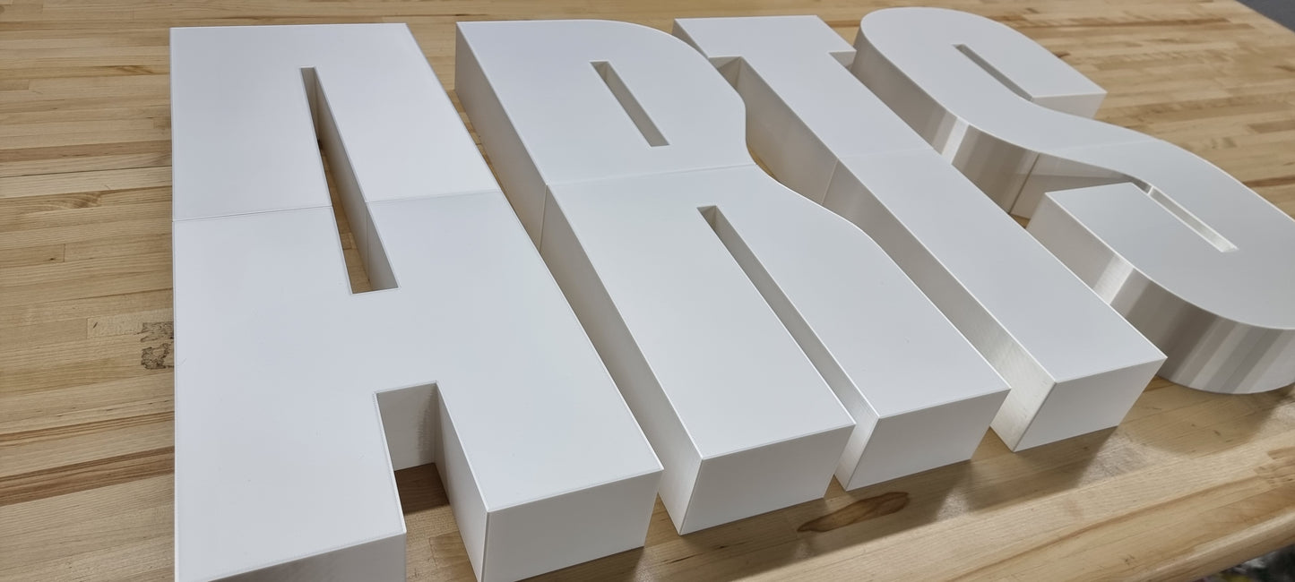 Custom Wall Sign Letters - 3 Inch Thick