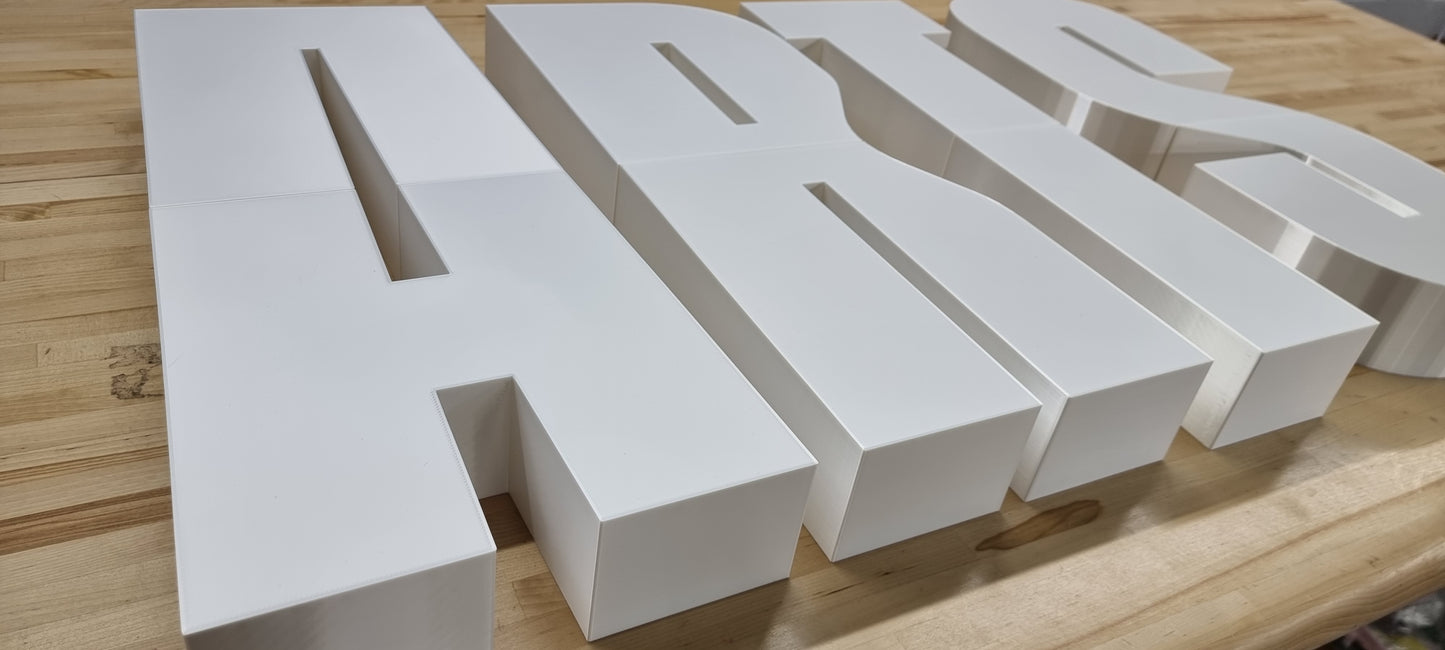 Custom Wall Sign Letters - 3 Inch Thick