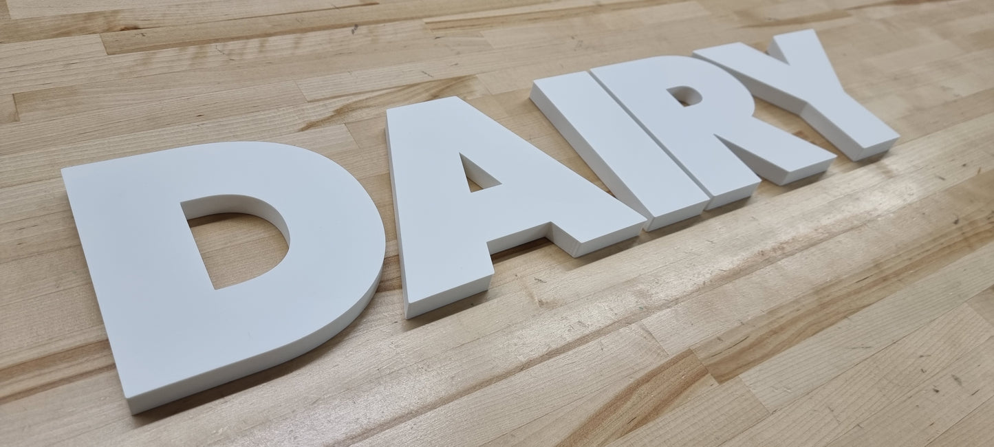 Custom 3D Pin Mount Sign Letters For Cork Boards & Bulletin Boards - 1/2 Inch Thick. Any Font, Size or Color! Our 3D Pin Mount Sign Letters Make An Impact