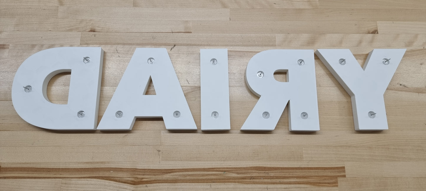Custom 3D Pin Mount Sign Letters For Cork Boards & Bulletin Boards - 1/2 Inch Thick. Any Font, Size or Color! Our 3D Pin Mount Sign Letters Make An Impact