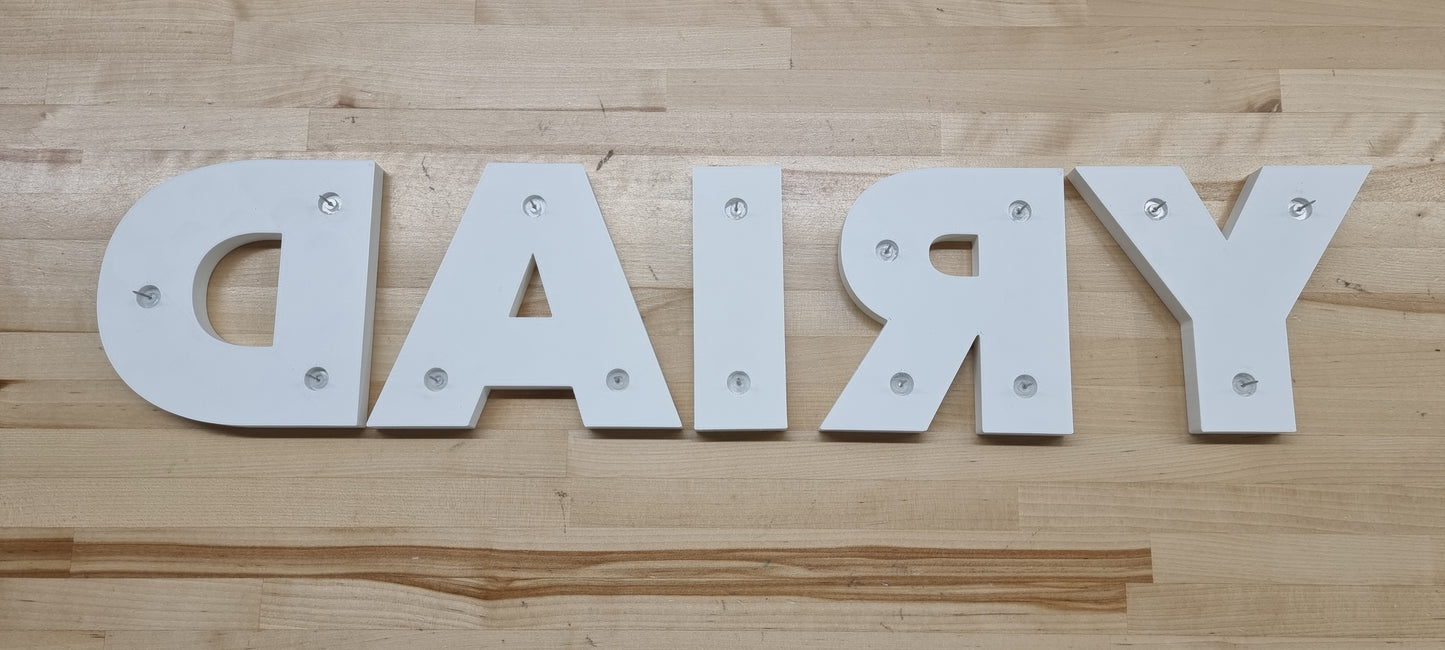 Custom 3D Pin Mount Sign Letters For Cork Boards & Bulletin Boards - 1/2 Inch Thick. Any Font, Size or Color! Our 3D Pin Mount Sign Letters Make An Impact