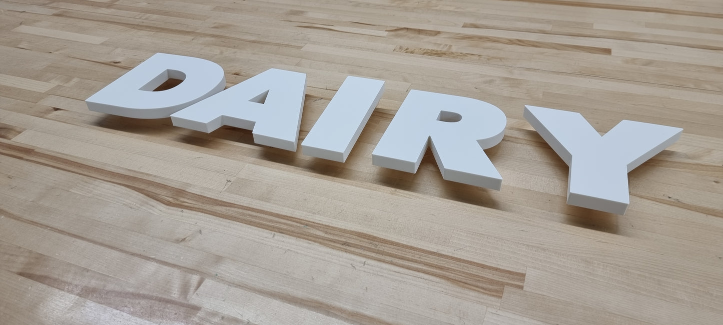 Custom 3D Pin Mount Sign Letters For Cork Boards & Bulletin Boards - 1/2 Inch Thick. Any Font, Size or Color! Our 3D Pin Mount Sign Letters Make An Impact