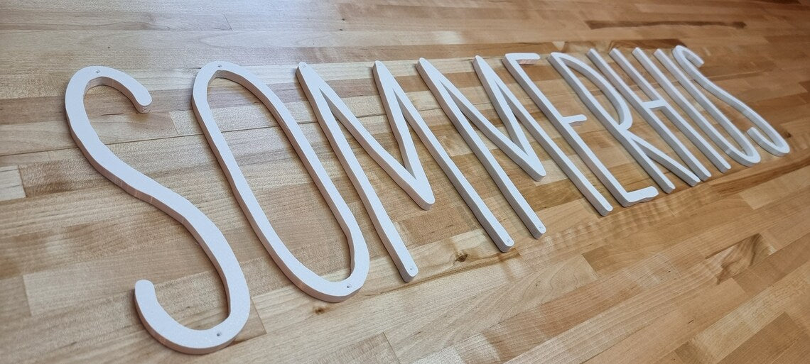 Custom Outdoor Screw Mount Sign Letters - 1/2 Inch Thick. Any Font, Size Or Color. Stunning Screw Mount Sign Letters For Outdoors