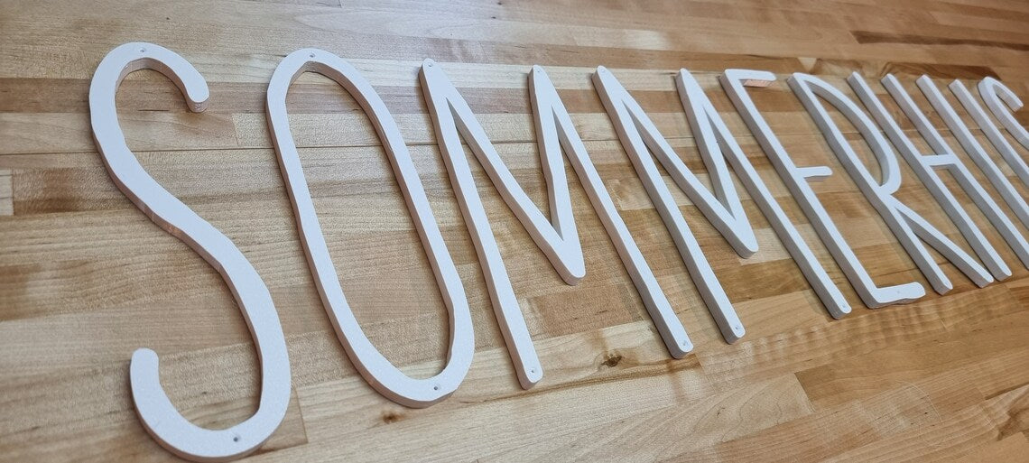 Custom Outdoor Screw Mount Sign Letters - 1/2 Inch Thick. Any Font, Size Or Color. Stunning Screw Mount Sign Letters For Outdoors