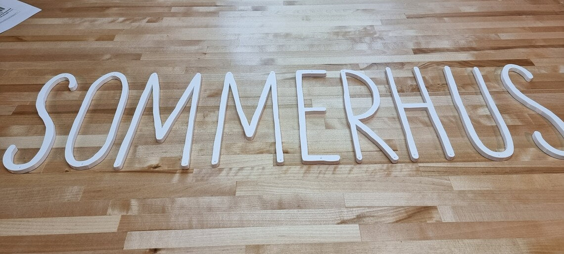 Custom Outdoor Screw Mount Sign Letters - 1/2 Inch Thick. Any Font, Size Or Color. Stunning Screw Mount Sign Letters For Outdoors