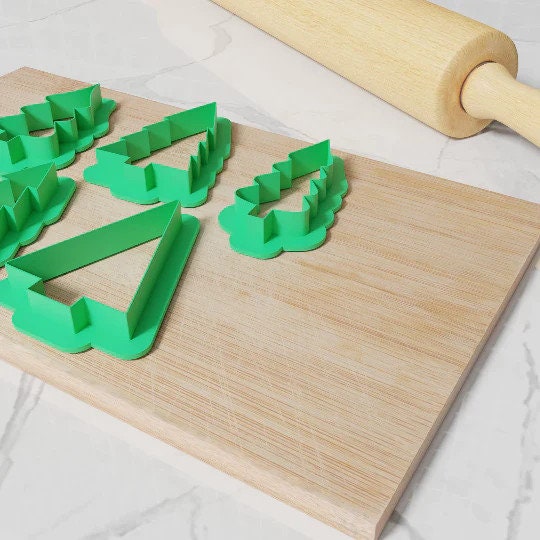 Funky Modern Christmas Tree Cookie Cutters. 6 Modern Christmas Tree Cookie Cutters From 3 Inch to 8 Inch Height