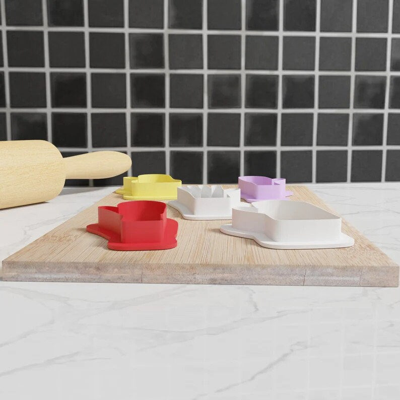 Totally Unique Christmas Mitten Cookie Cutters. 5 Special Christmas Mitten Cookie Cutters From 3 Inch to 8 Inch Height!