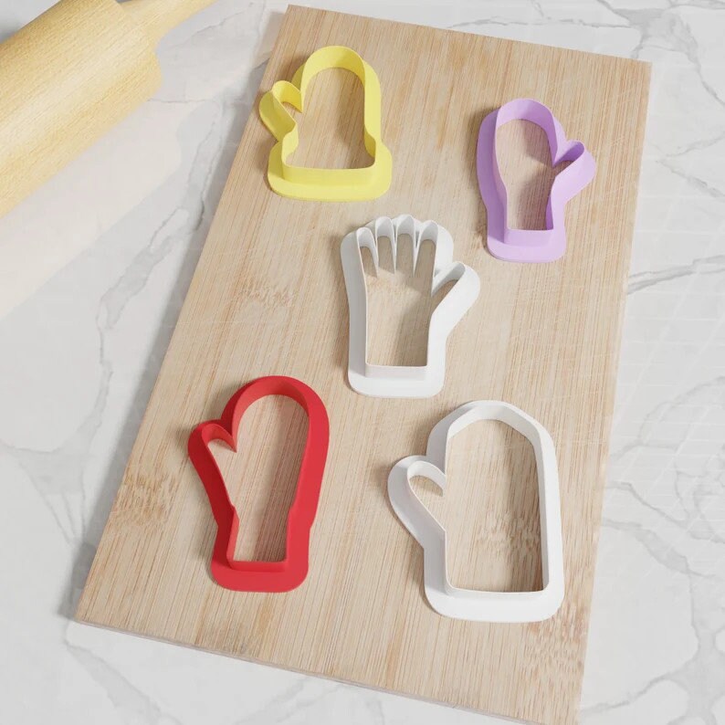 Totally Unique Christmas Mitten Cookie Cutters. 5 Special Christmas Mitten Cookie Cutters From 3 Inch to 8 Inch Height!