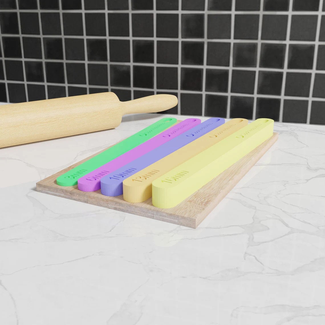 Dough Stick Pairs (Metric mm). Get The Perfect Height Every Time With Our Eco-Friendly Dough Stick Set