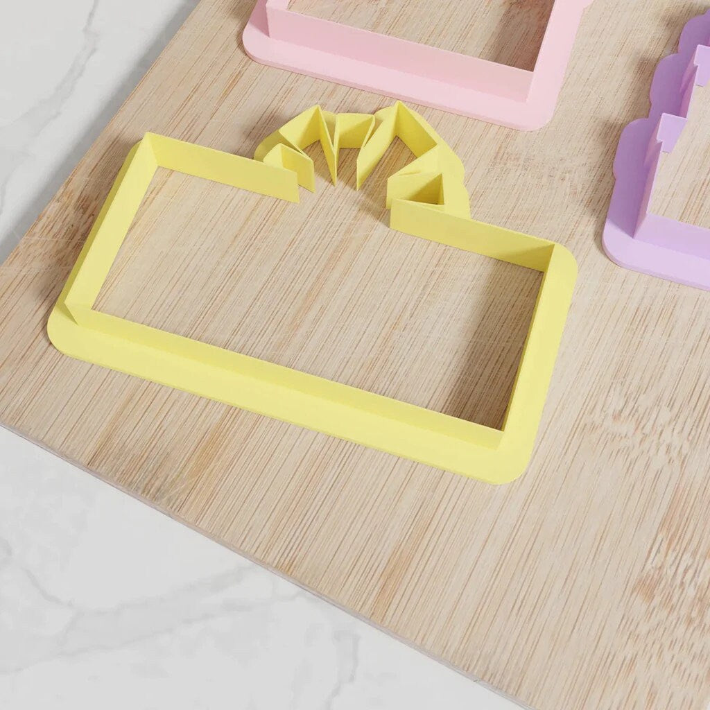 Modern Christmas Present Cookie Cutters. 5 Funky Modern Christmas Present Cookie Cutters From 3 Inch to 8 Inch Height