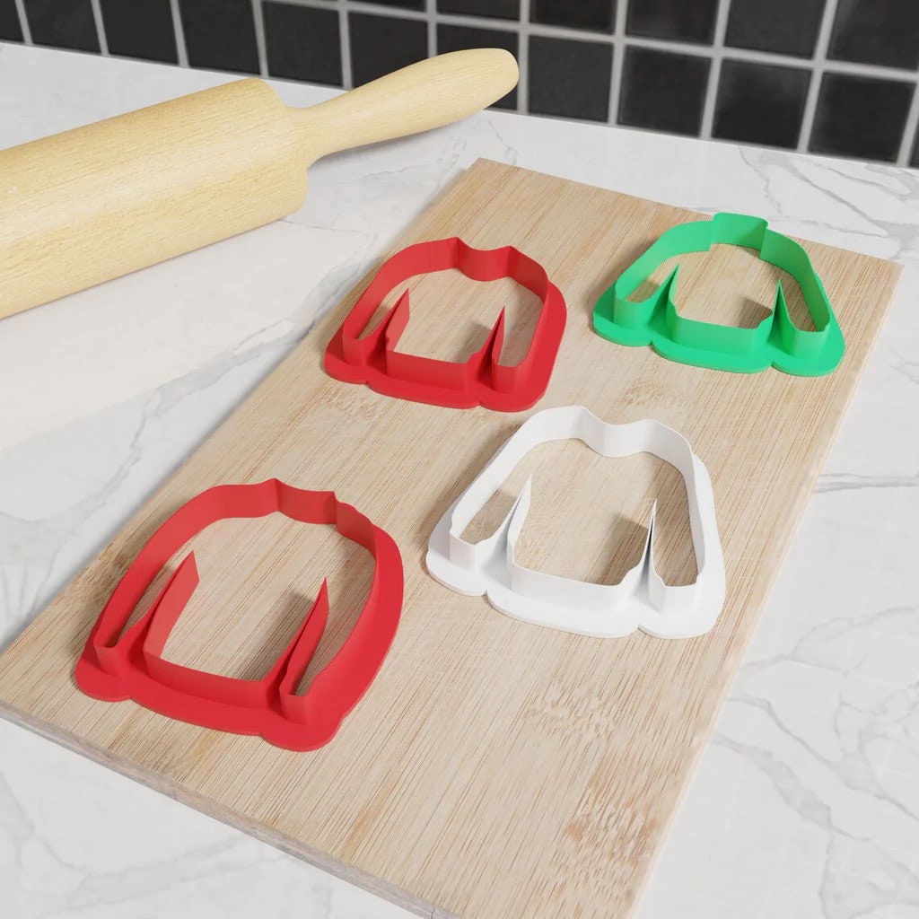 Modern Christmas Sweater Cookie Cutters. 4 Unique Christmas Sweater Cookie Cutters From 3 Inch to 8 Inch Height!