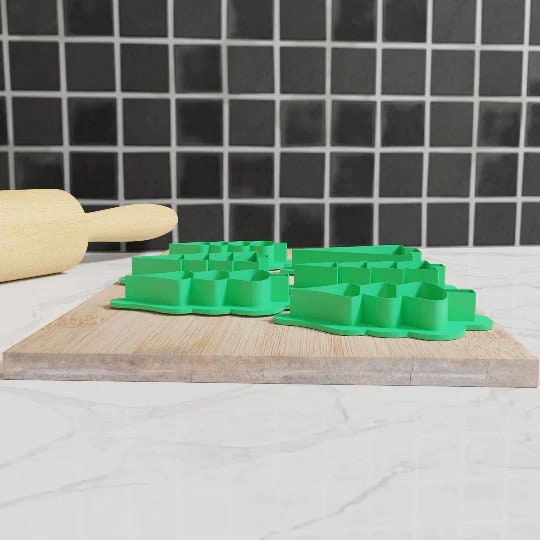 Funky Modern Christmas Tree Cookie Cutters. 6 Modern Christmas Tree Cookie Cutters From 3 Inch to 8 Inch Height