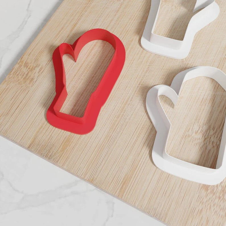 Totally Unique Christmas Mitten Cookie Cutters. 5 Special Christmas Mitten Cookie Cutters From 3 Inch to 8 Inch Height!