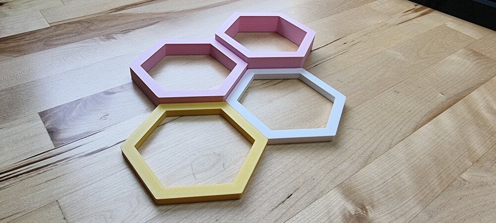 3D Hollow Hexagon Wall Tiles In Tons of Sizes & Colors! 5in Wide. Get A Modern Honeycomb Look With 3D Hexagon Wall Tiles