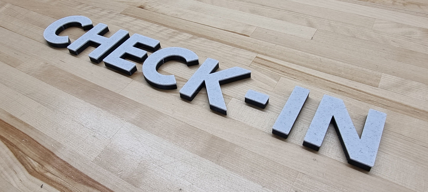 Totally Custom 2 Color 3D Outdoor Sign Letters. 1/3 Inch Thick, Any Font, Size or Color! Our 2 Color Outdoor 3D Sign Letters Make An Impact!