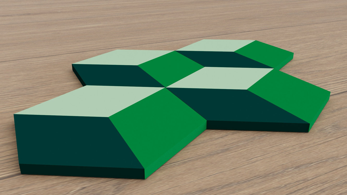 3D Cube Wall Tiles In Tons of Sizes & Colors! 6in Wide. Get A Modern 3D Cube Look With 3D Diamond / Cube Wall Tiles