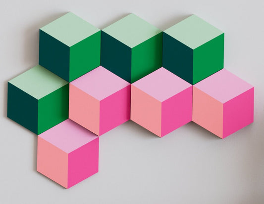 3D Cube Wall Tiles In Tons of Sizes & Colors! 6in Wide. Get A Modern 3D Cube Look With 3D Diamond / Cube Wall Tiles