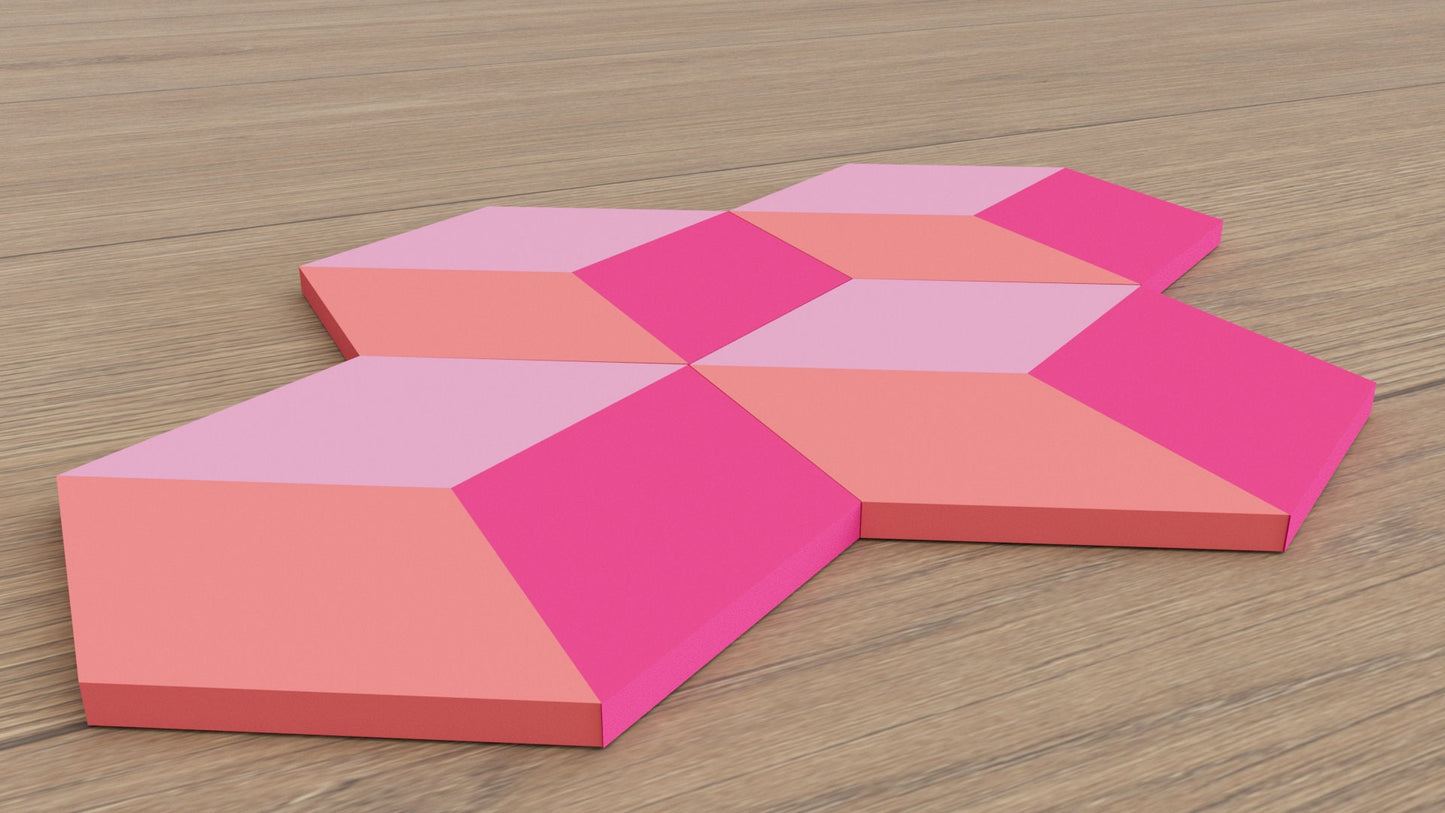 3D Effect Cube Wall Tiles In Tons of Sizes & Colors! 4in Wide. Get A Modern 3D Cube Look With 3D Cube (Diamond) Wall Tiles