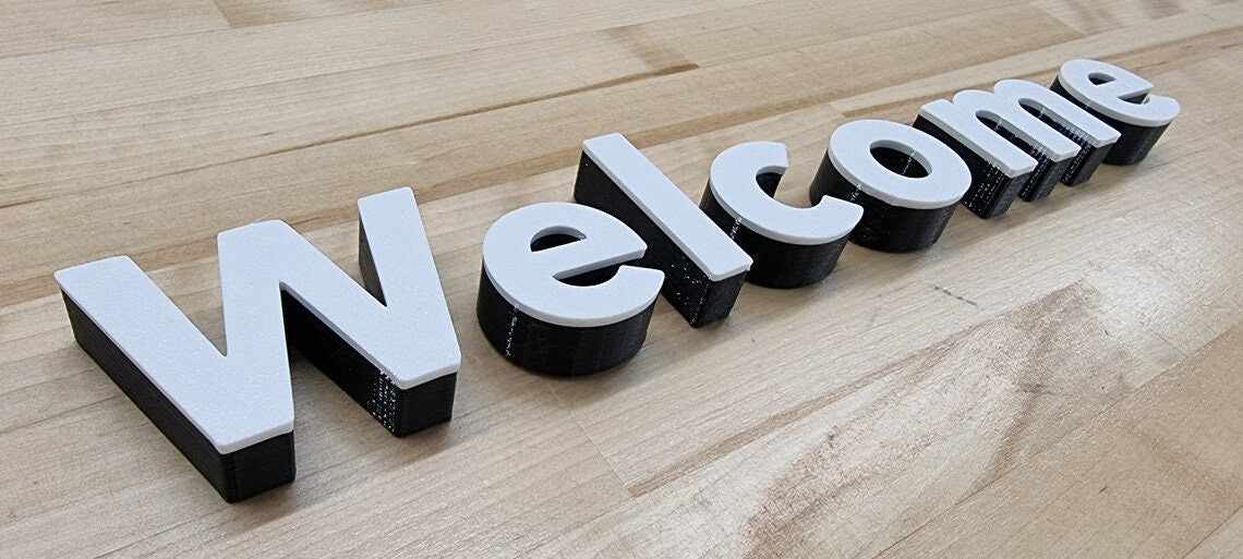 Totally Custom 2 Color 3D Outdoor Sign Letters. 2 Inch Thick, Any Font, Size or Color! Our 2 Color Indoor 3D Sign Letters Make An Impact!