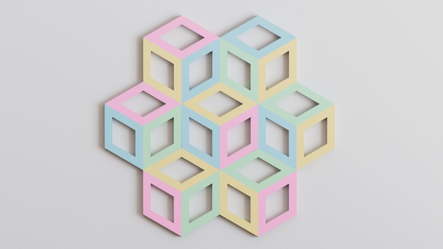 3D Diamond Wall Tiles In Tons of Sizes & Colors! 8in Wide. Get A Modern Look With Easy On Off 3D Diamond Wall Tiles (Hollow)