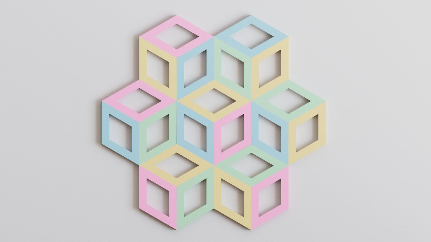 3D Diamond Wall Tiles In Tons of Sizes & Colors! 5in Wide. Get A Modern Look With Easy On Off 3D Diamond Wall Tiles (Hollow)