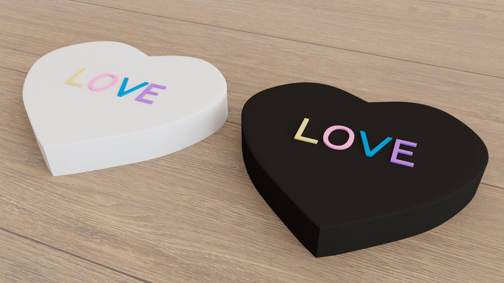 3D Message Heart Wall Tiles In Tons of Sizes & Colors! 6in Wide, Set of 3. Create A Modern Wall With Easy On Off 3D Message Heart Wall Tiles