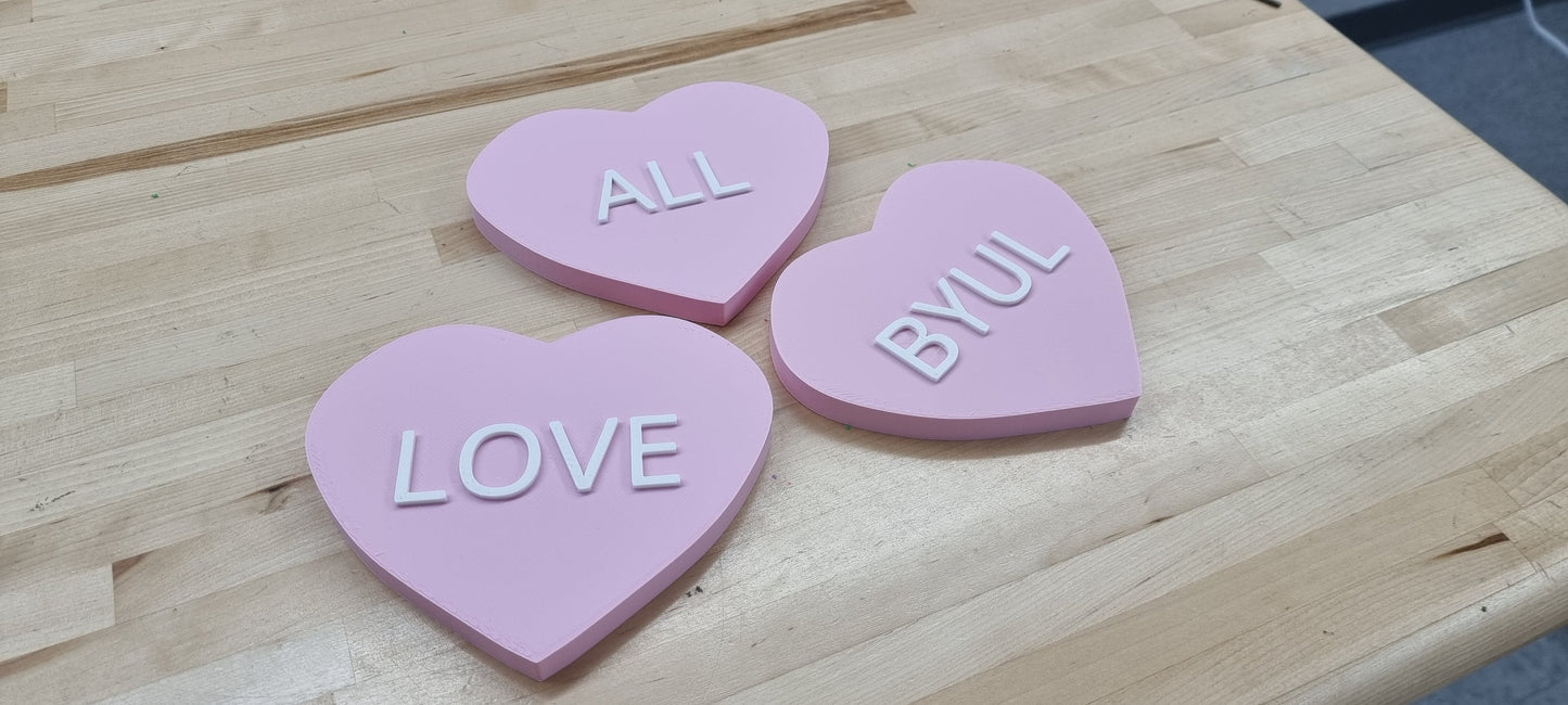 3D Custom Heart Wall Tiles In Tons of Sizes & Colors! 7in Wide, Set of 3. Create A Modern Wall With Easy On Off 3D Custom Heart Wall Tiles