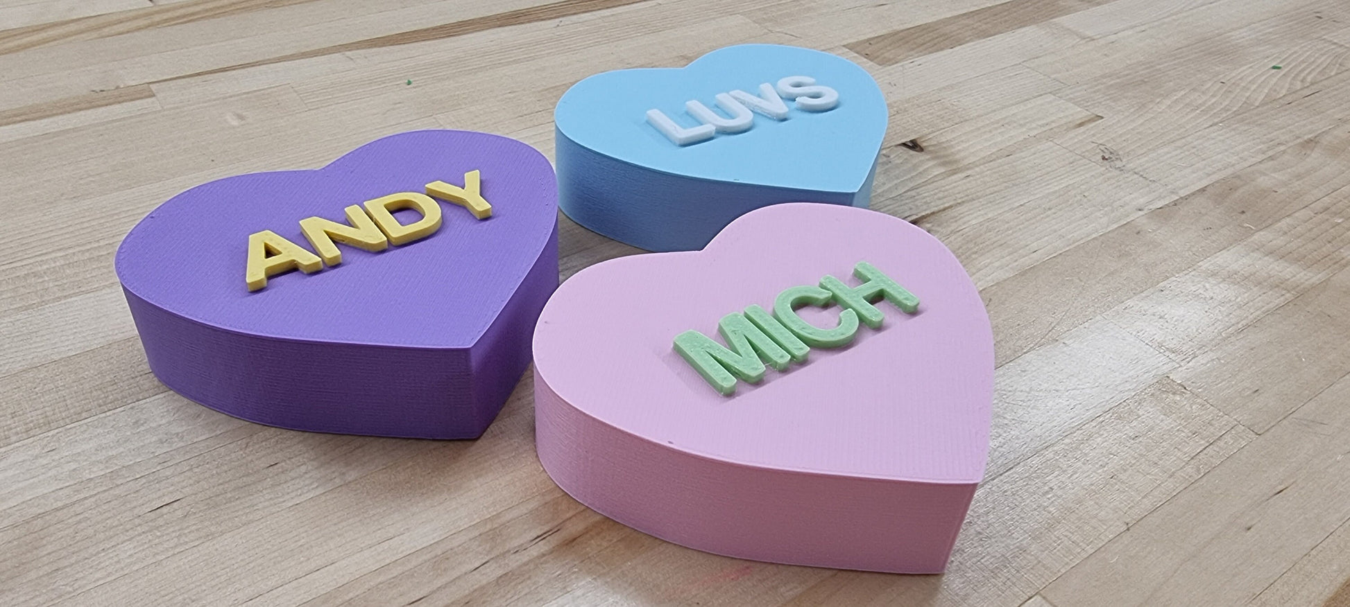 3D Message Heart Wall Tiles In Tons of Sizes & Colors! 8in Wide, Set of 3. Create A Modern Wall With Easy On Off 3D Message Heart Wall Tiles