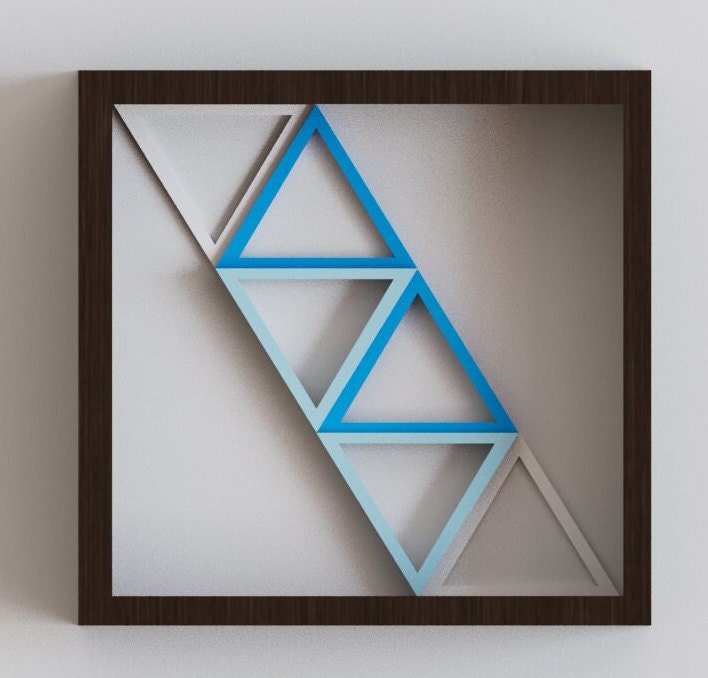 3D Hollow Triangle Wall Tiles In Tons of Sizes & Colors! 5in Wide. Get A Modern Look With Easy On Off 3D Triangle Wall Tiles