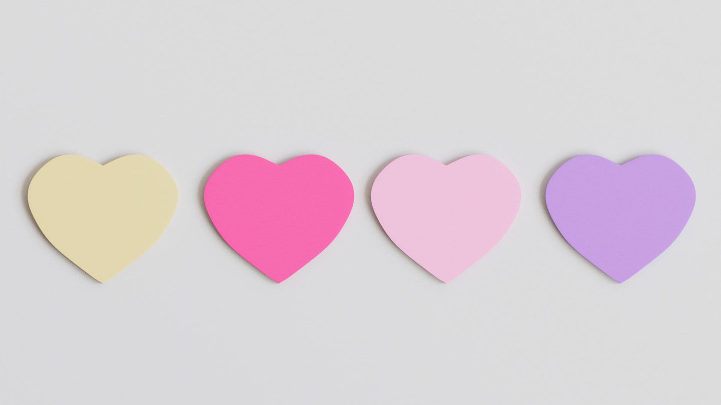 3D Heart Wall Tiles In Tons of Sizes & Colors! 3in Wide, Set of 3. Create A Modern Wall With Easy On Off 3D Heart Wall Tiles