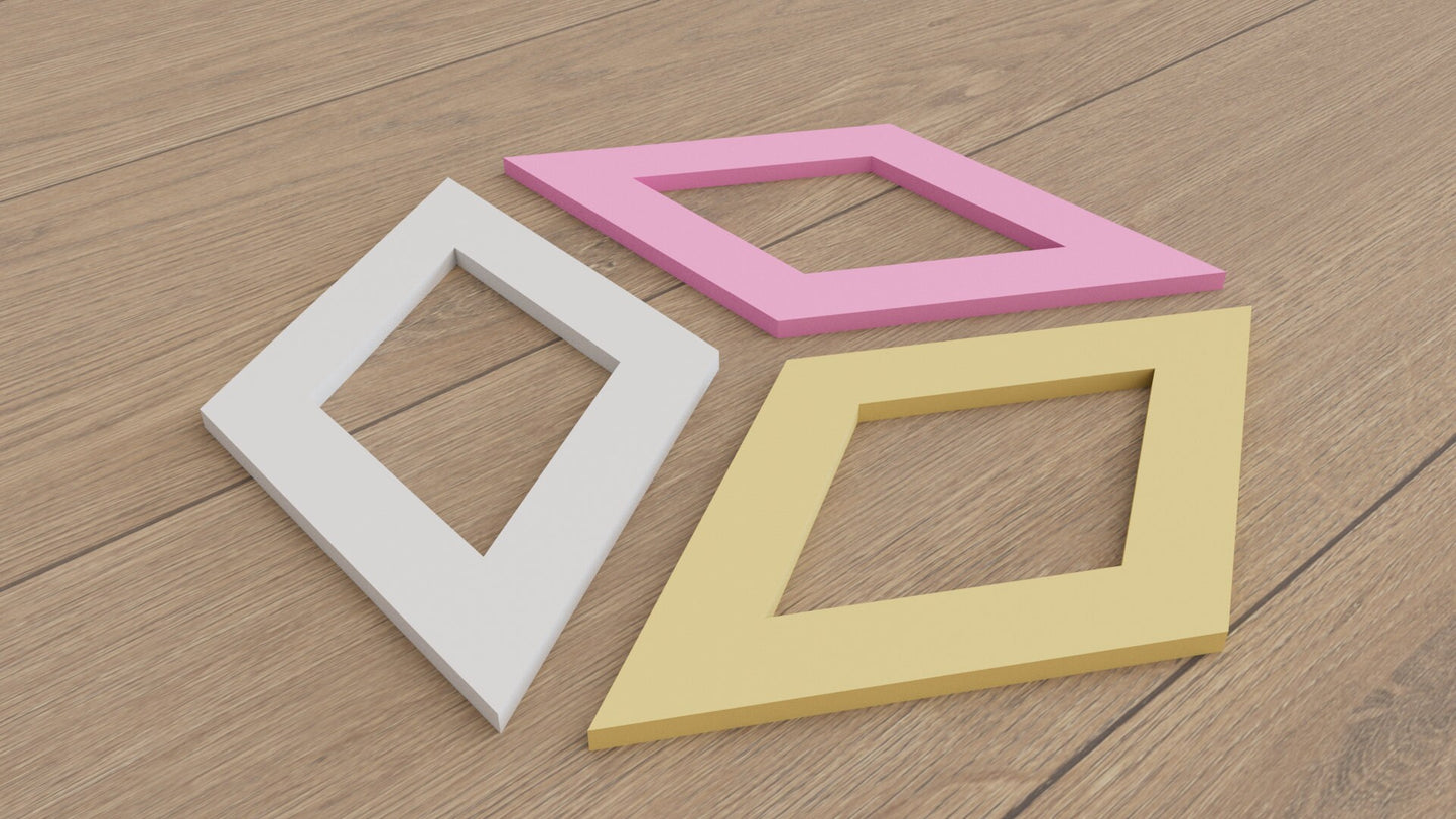 3D Diamond Wall Tiles In Tons of Sizes & Colors! 6in Wide. Get A Modern Look With Easy On Off 3D Diamond Wall Tiles (Hollow)