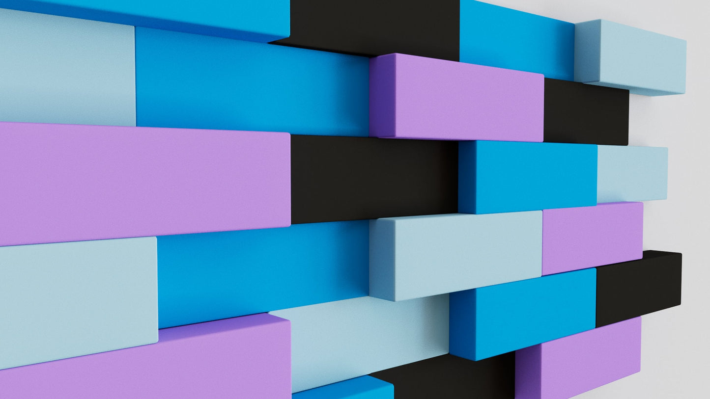 3D Rectangle Wall Tiles In Tons of Sizes & Colors! 7in Wide. Get A Modern Brick Look For Your Wall With Easy On Off 3D Rectangle Wall Tiles