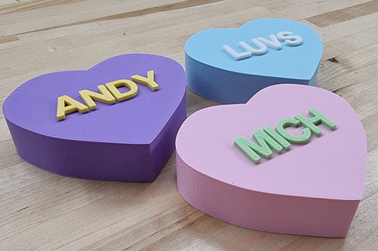 3D Message Heart Wall Tiles In Tons of Sizes & Colors! 6in Wide, Set of 3. Create A Modern Wall With Easy On Off 3D Message Heart Wall Tiles