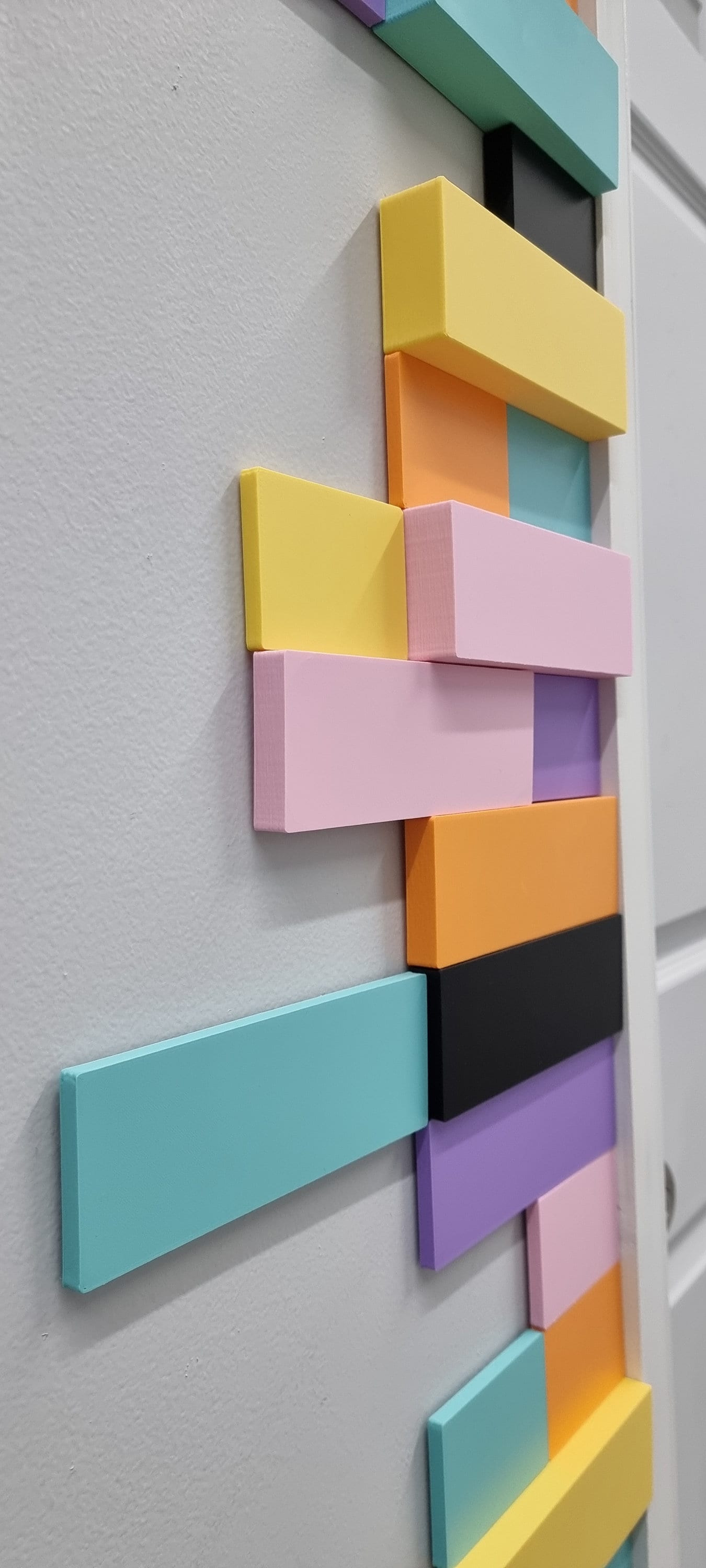 3D Rectangle Wall Tiles In Tons of Sizes & Colors! 5in Wide. Get A Modern Brick Look For Your Wall With Easy On Off 3D Rectangle Wall Tiles