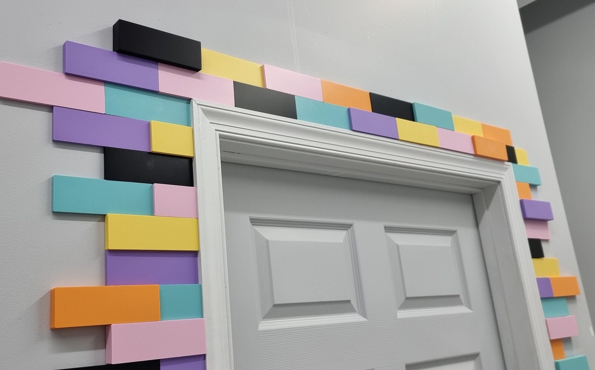 3D Rectangle Wall Tiles In Tons of Sizes & Colors! 5in Wide. Get A Modern Brick Look For Your Wall With Easy On Off 3D Rectangle Wall Tiles