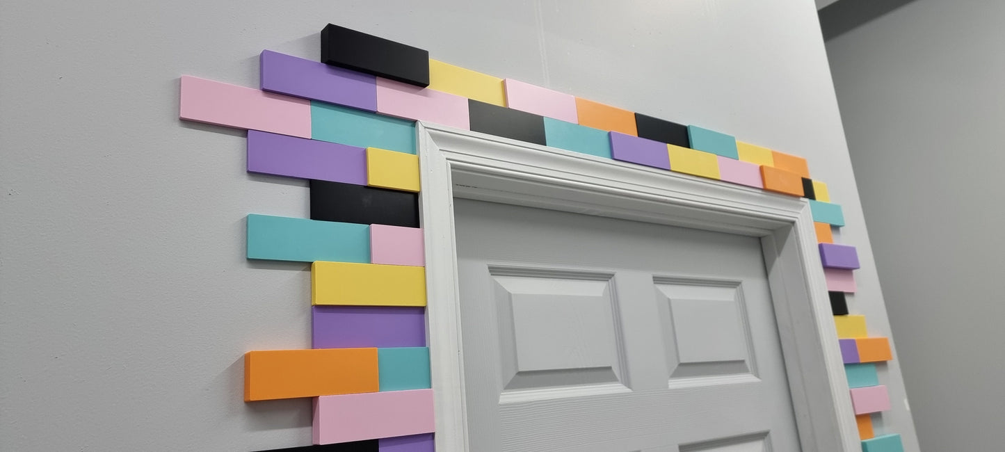 3D Rectangle Wall Tiles In Tons of Sizes & Colors! 8in Wide. Get A Modern Brick Look For Your Wall With Easy On Off 3D Rectangle Wall Tiles