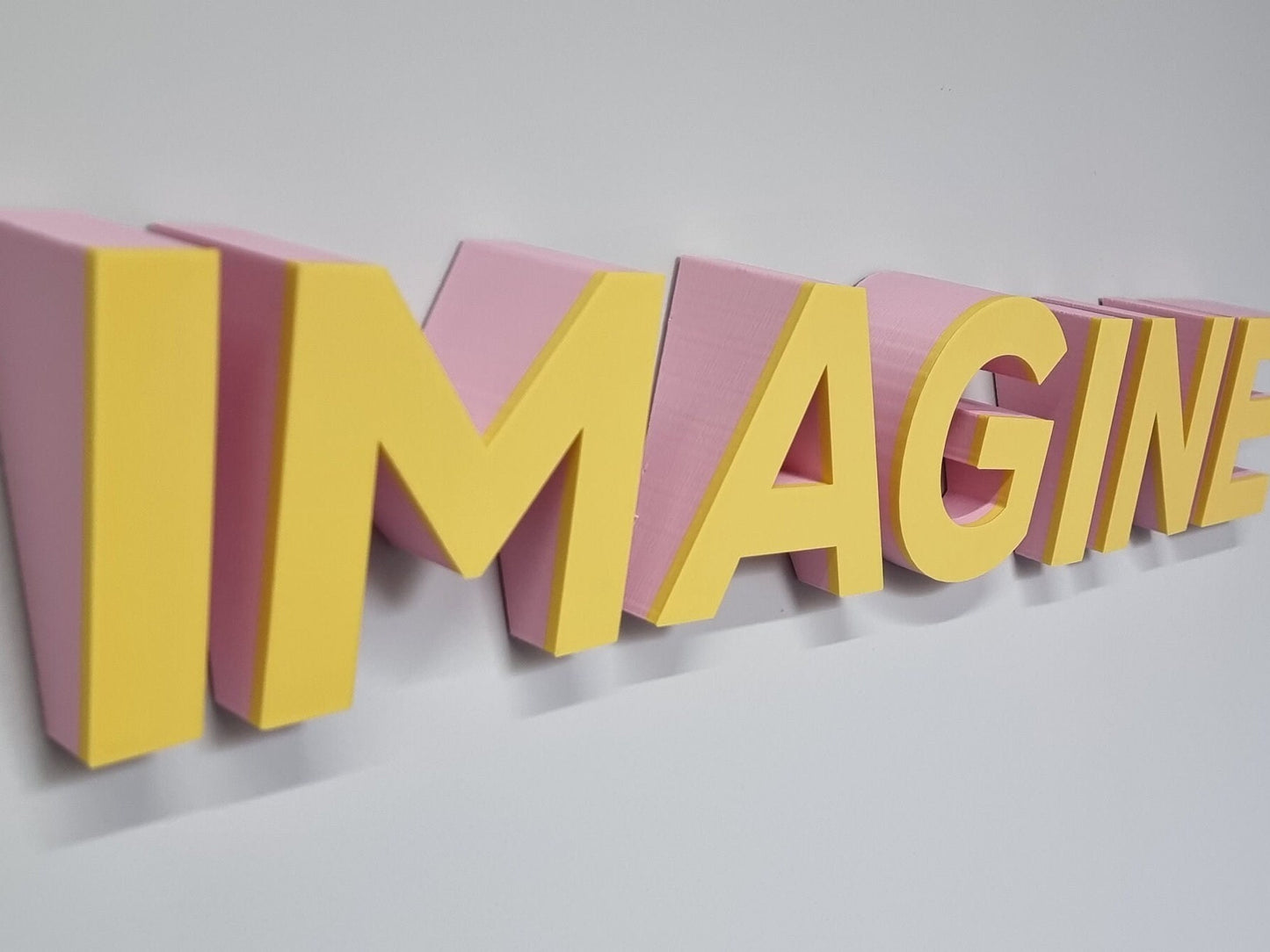 Angled 3D Indoor Sign Letters (Down). 2 Inch Thick, Tons of sizes and Colors! Indoor 3D Sign Letters That Make A Pop!