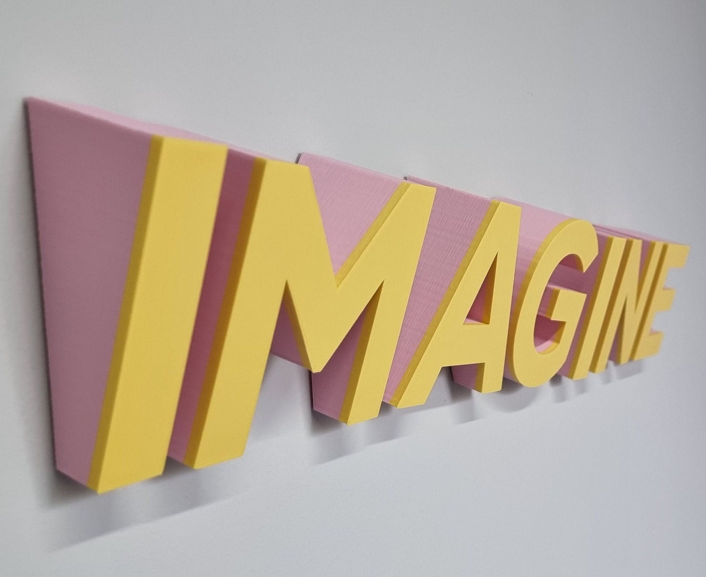 Angled 3D Indoor Sign Letters (Down). 2 Inch Thick, Tons of sizes and Colors! Indoor 3D Sign Letters That Make A Pop!