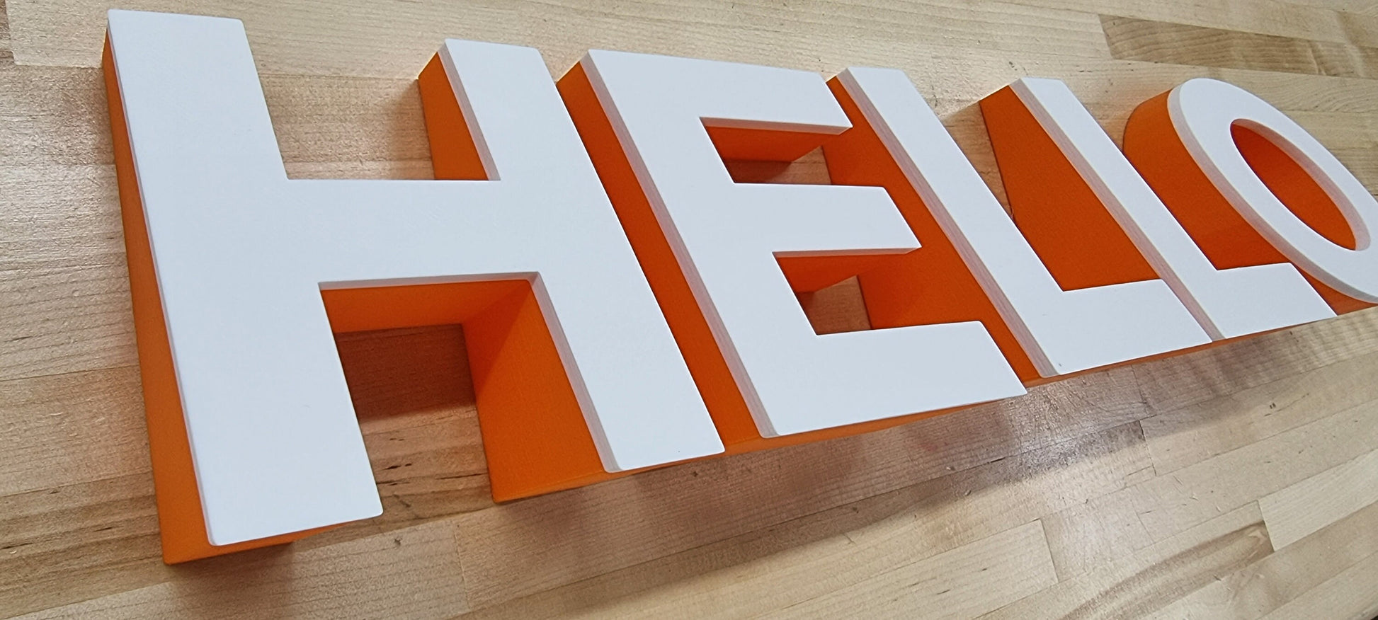 Angled 3D Indoor Sign Letters (Up). 2 Inch Thick, Tons of sizes and Colors! Indoor 3D Sign Letters That Make A Pop!