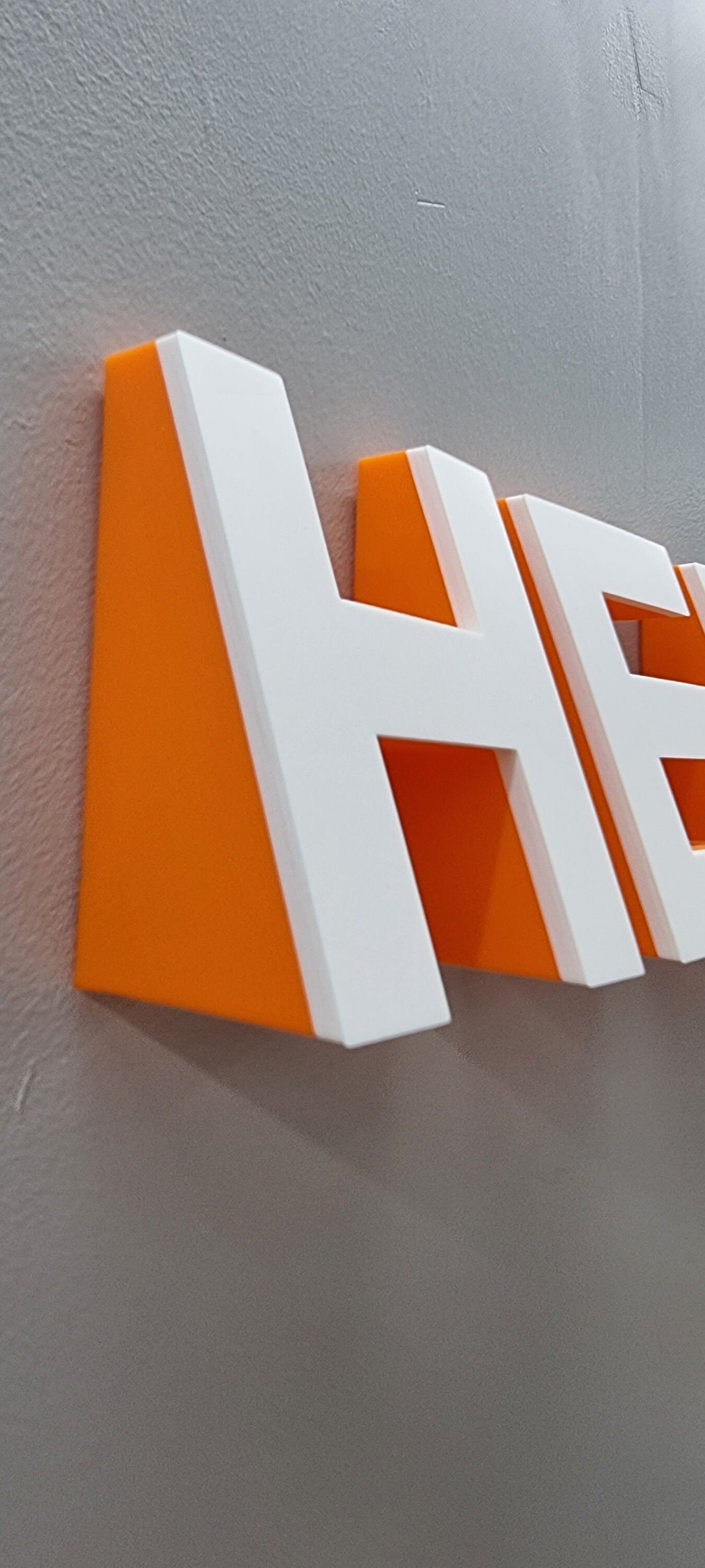 Angled 3D Indoor Sign Letters (Up). 2 Inch Thick, Tons of sizes and Colors! Indoor 3D Sign Letters That Make A Pop!