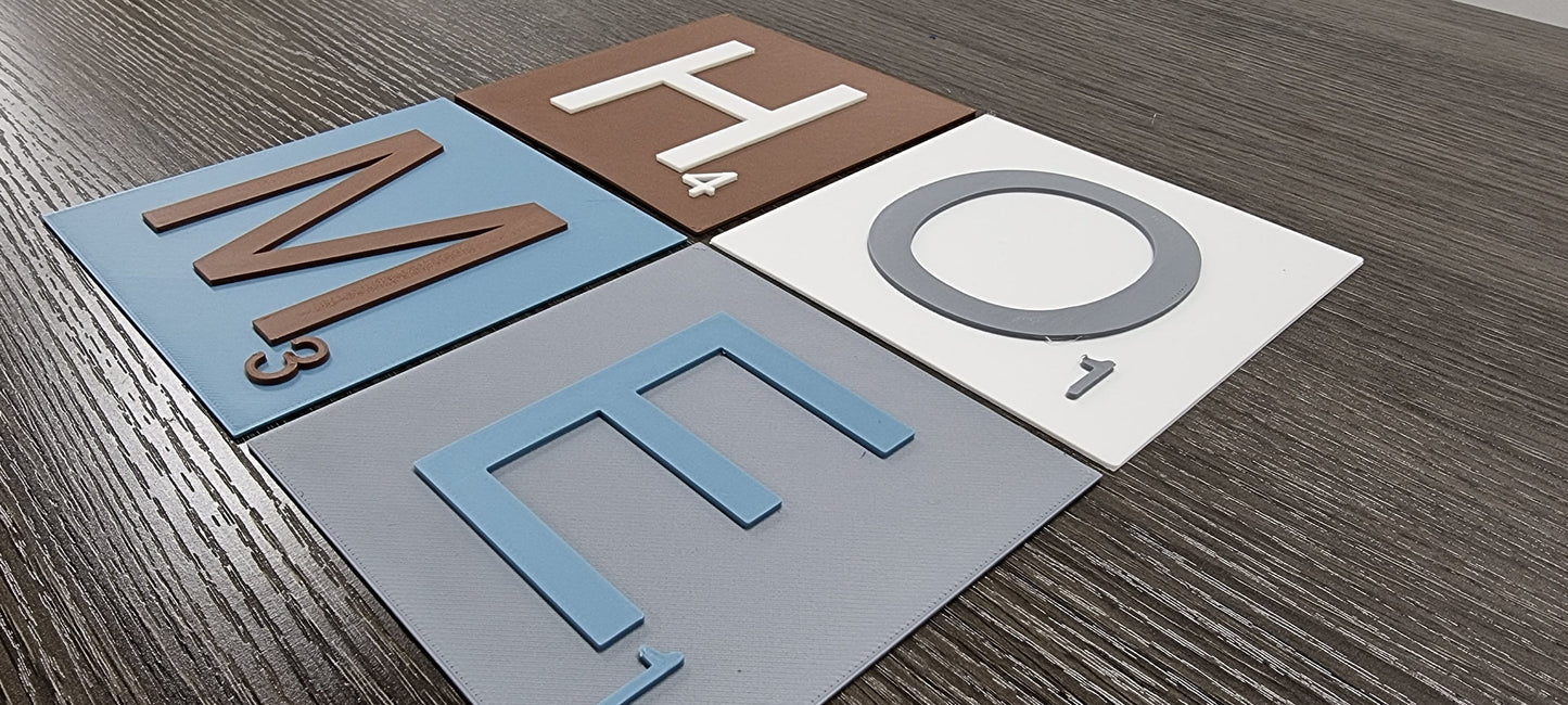 Custom Color Board Game Look Letter Tiles - 5 Inch. Modern Look Board Game Look Letter Tiles In Tons Of Colors!
