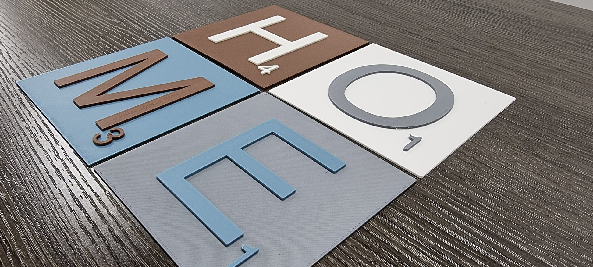 Custom Color Board Game Look Letter Tiles - 5 Inch. Modern Look Board Game Look Letter Tiles In Tons Of Colors!