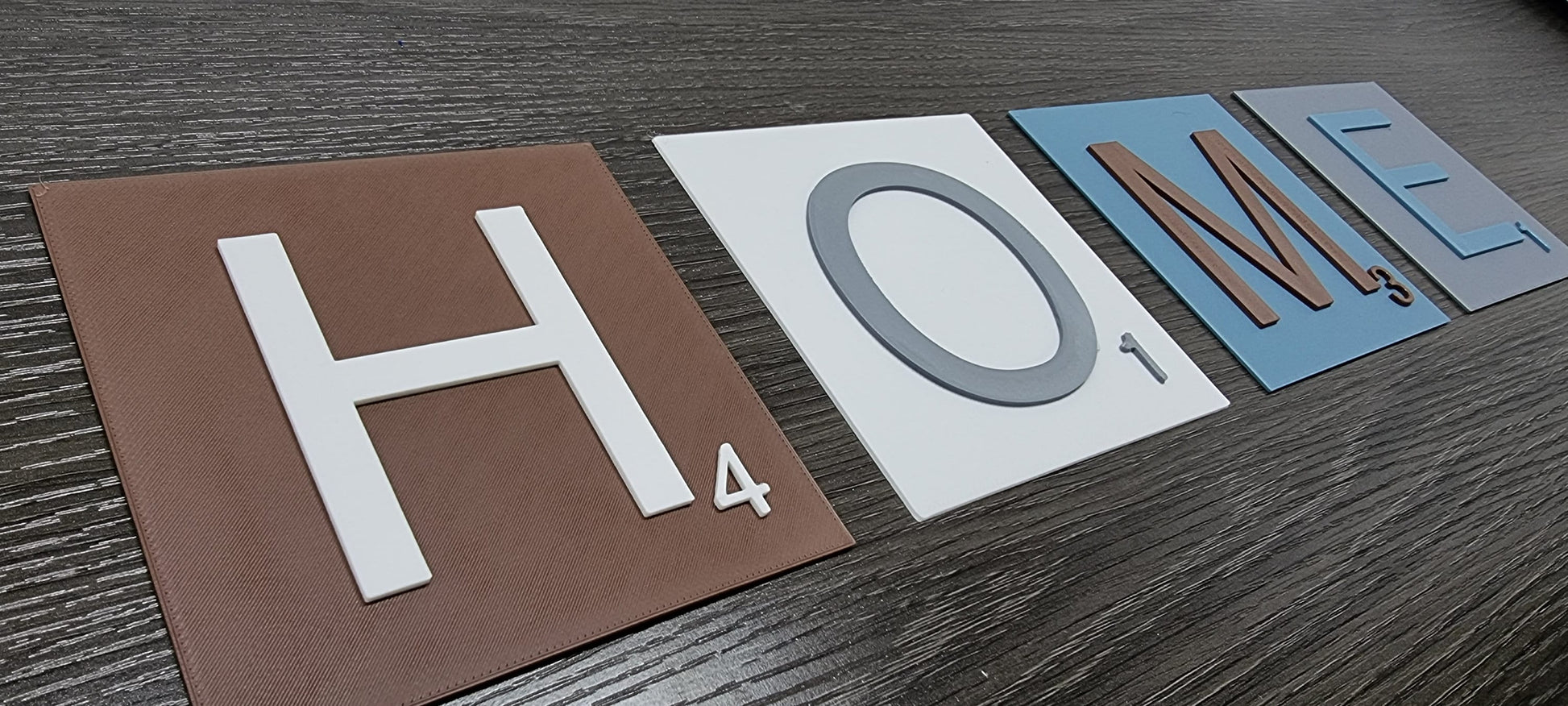 Custom Color Board Game Look Letter Tiles - 6 Inch. Modern Look Board Game Look Letter Tiles In Tons Of Colors!