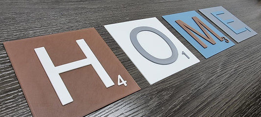 Custom Color Board Game Look Letter Tiles - 7 Inch. Modern Look Board Game Look Letter Tiles In Tons Of Colors!