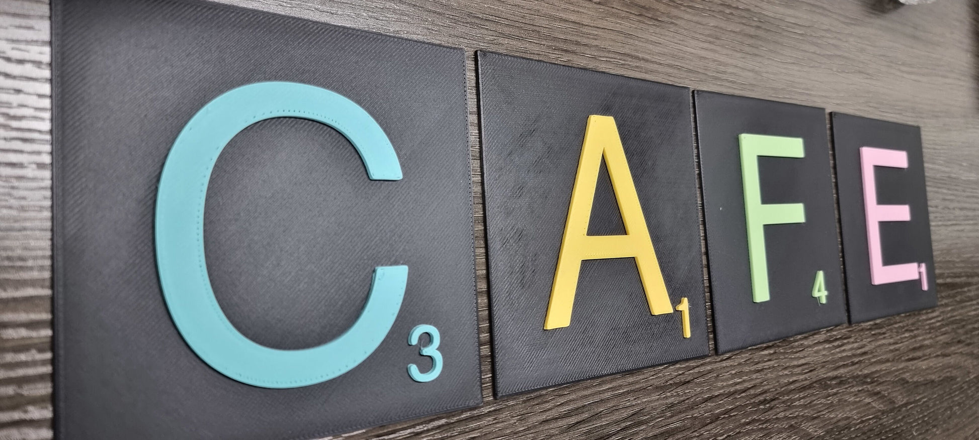 Custom Color Board Game Look Letter Tiles - 5 Inch. Modern Look Board Game Look Letter Tiles In Tons Of Colors!