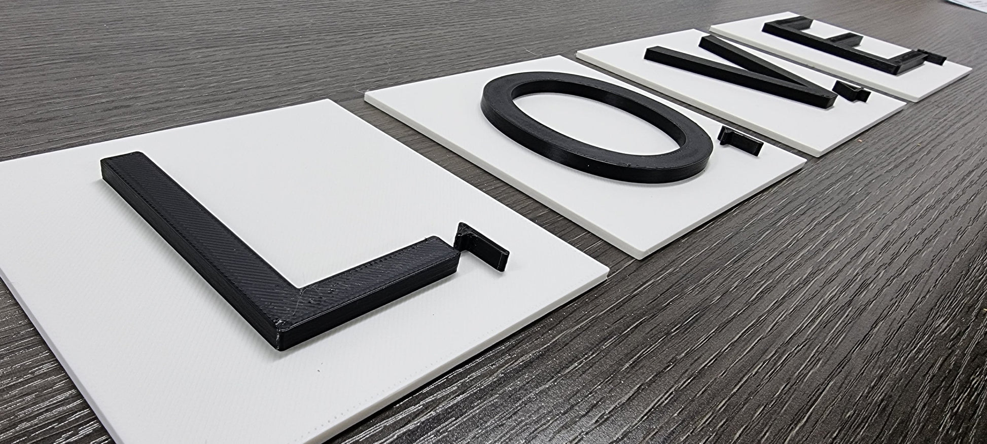 3D Effect Color Board Game Look Letter Tiles - 7 Inch. Modern 3D Effect Look Board Game Look Letter Tiles In Tons Of Colors!