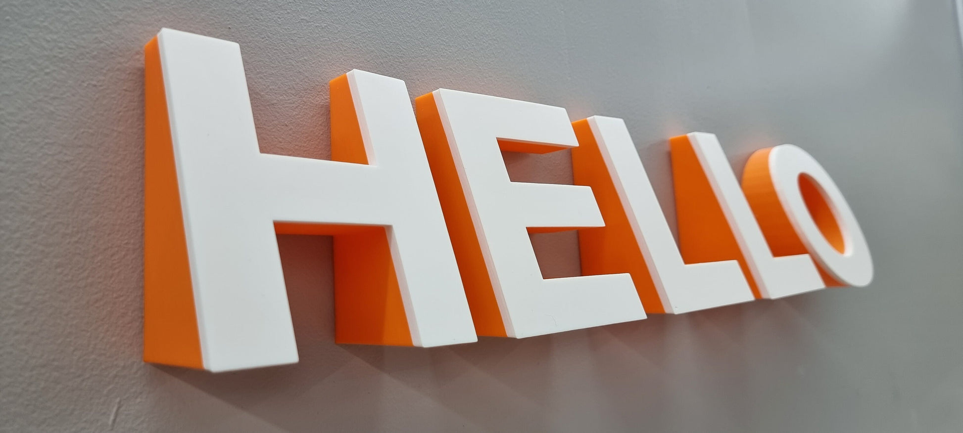 Angled 3D Indoor Sign Letters (Up). 2 Inch Thick, Tons of sizes and Colors! Indoor 3D Sign Letters That Make A Pop!